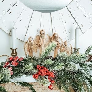 Vintage pair brass candlestick lamps